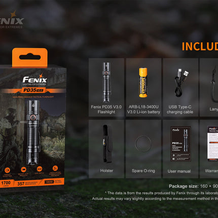 Fenix PD35 V3.0 Everyday Carry Flashlight - 1700 Lumens