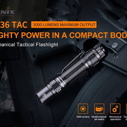 Fenix PD36 TAC Tactical Flashlight - 3000 Lumens