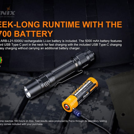 Fenix PD36 TAC Tactical Flashlight - 3000 Lumens