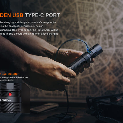 Fenix PD45R ACE Multi-Mode Tactical Flashlight
